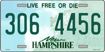 NH license plate 3064456