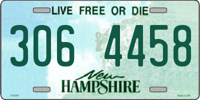 NH license plate 3064458