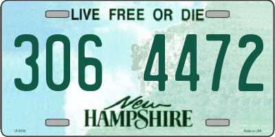 NH license plate 3064472