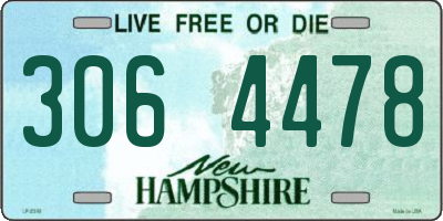 NH license plate 3064478
