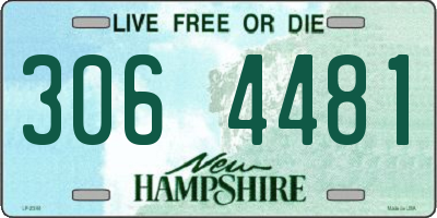 NH license plate 3064481