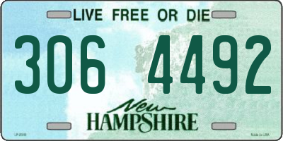 NH license plate 3064492