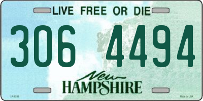 NH license plate 3064494