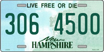 NH license plate 3064500