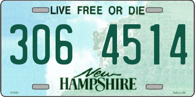 NH license plate 3064514