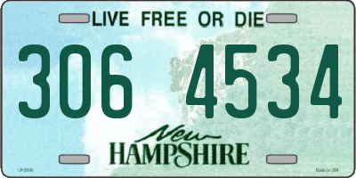NH license plate 3064534