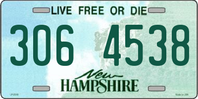 NH license plate 3064538