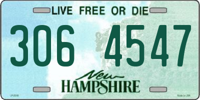 NH license plate 3064547