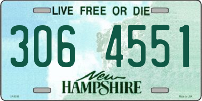 NH license plate 3064551