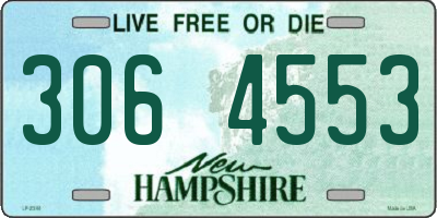 NH license plate 3064553