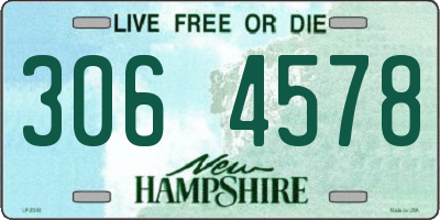 NH license plate 3064578