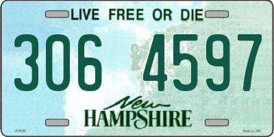 NH license plate 3064597
