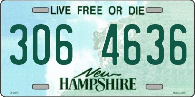 NH license plate 3064636