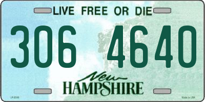 NH license plate 3064640