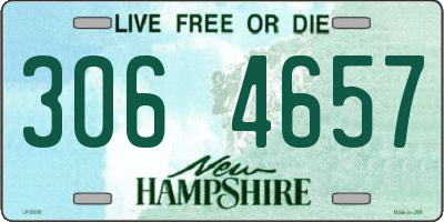 NH license plate 3064657