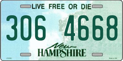 NH license plate 3064668