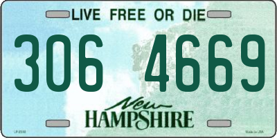 NH license plate 3064669
