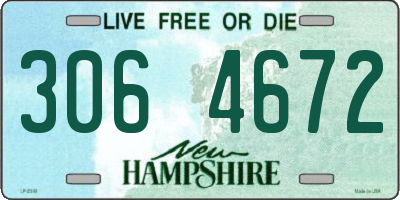 NH license plate 3064672