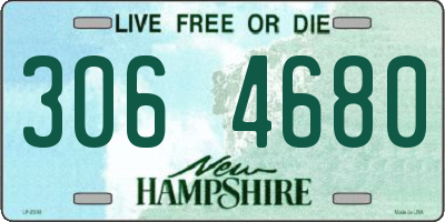 NH license plate 3064680