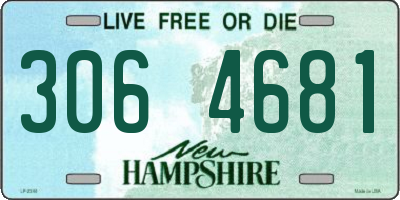 NH license plate 3064681