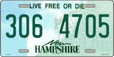 NH license plate 3064705