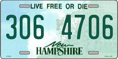 NH license plate 3064706