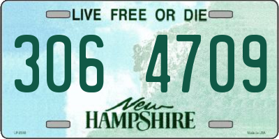 NH license plate 3064709