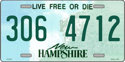 NH license plate 3064712