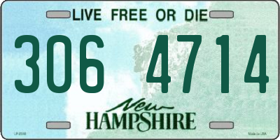 NH license plate 3064714