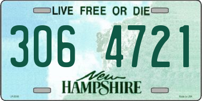NH license plate 3064721