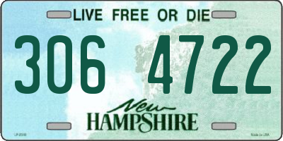 NH license plate 3064722