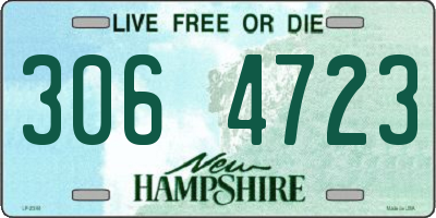 NH license plate 3064723