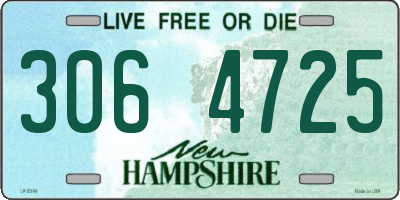 NH license plate 3064725