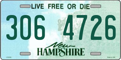 NH license plate 3064726