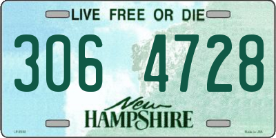 NH license plate 3064728