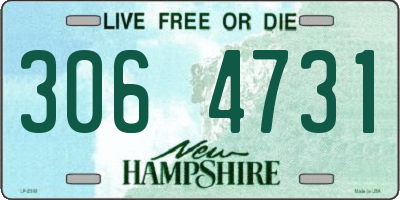 NH license plate 3064731