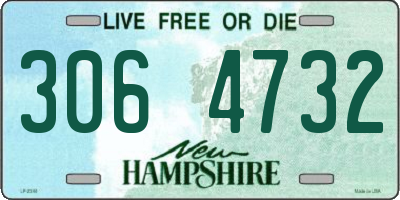 NH license plate 3064732