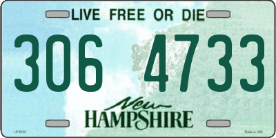 NH license plate 3064733