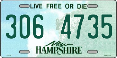 NH license plate 3064735