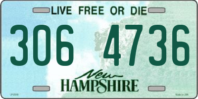 NH license plate 3064736