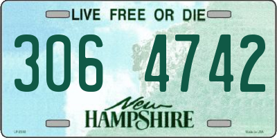 NH license plate 3064742