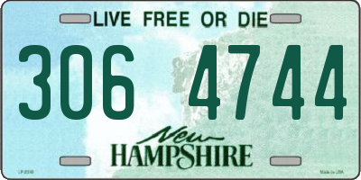 NH license plate 3064744