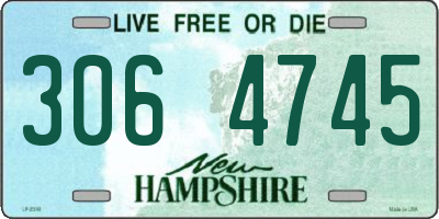 NH license plate 3064745