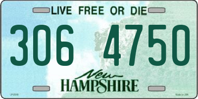 NH license plate 3064750