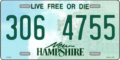 NH license plate 3064755