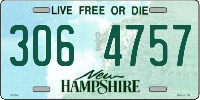 NH license plate 3064757