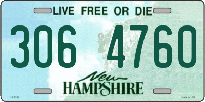 NH license plate 3064760