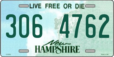 NH license plate 3064762