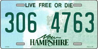 NH license plate 3064763