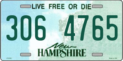 NH license plate 3064765